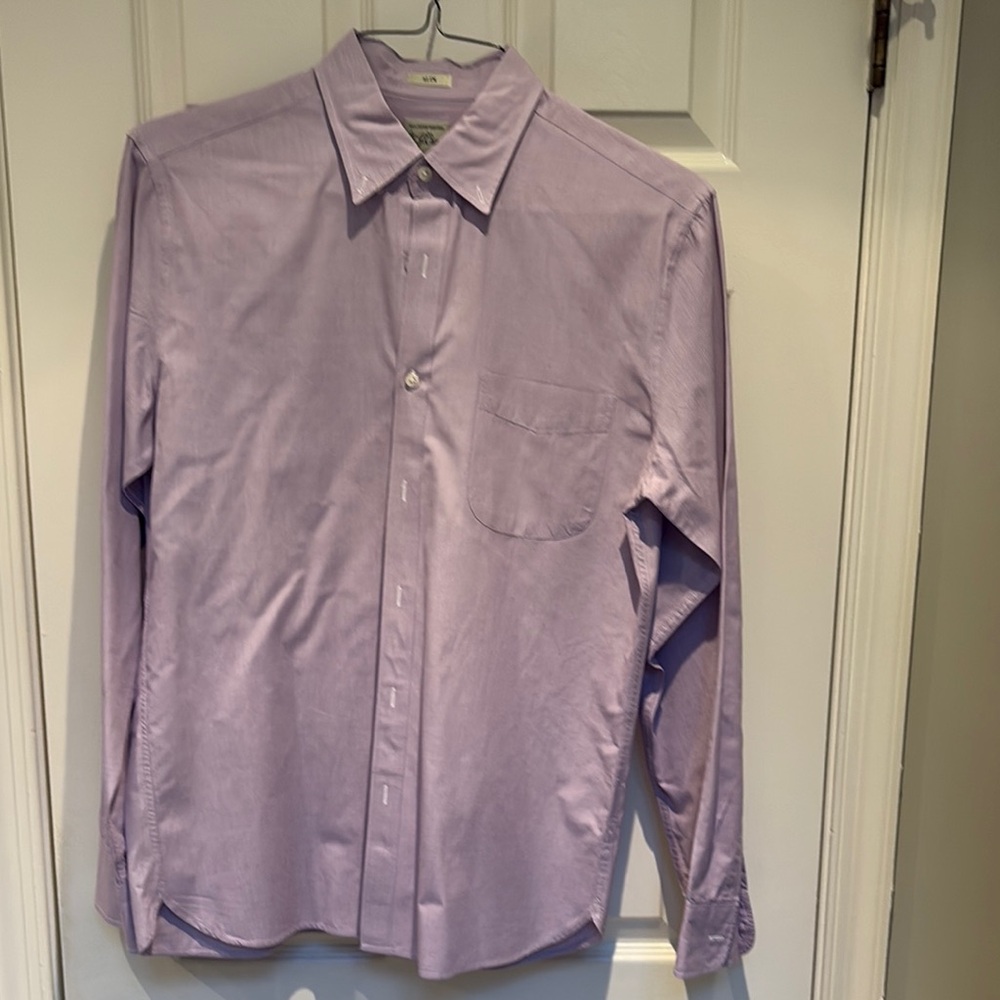 J. Crew Purple Dress Shirt Smooth Fabric Slim Fit Medium